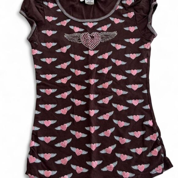 Brown Y2K Baby Tee - Picture 1 of 5